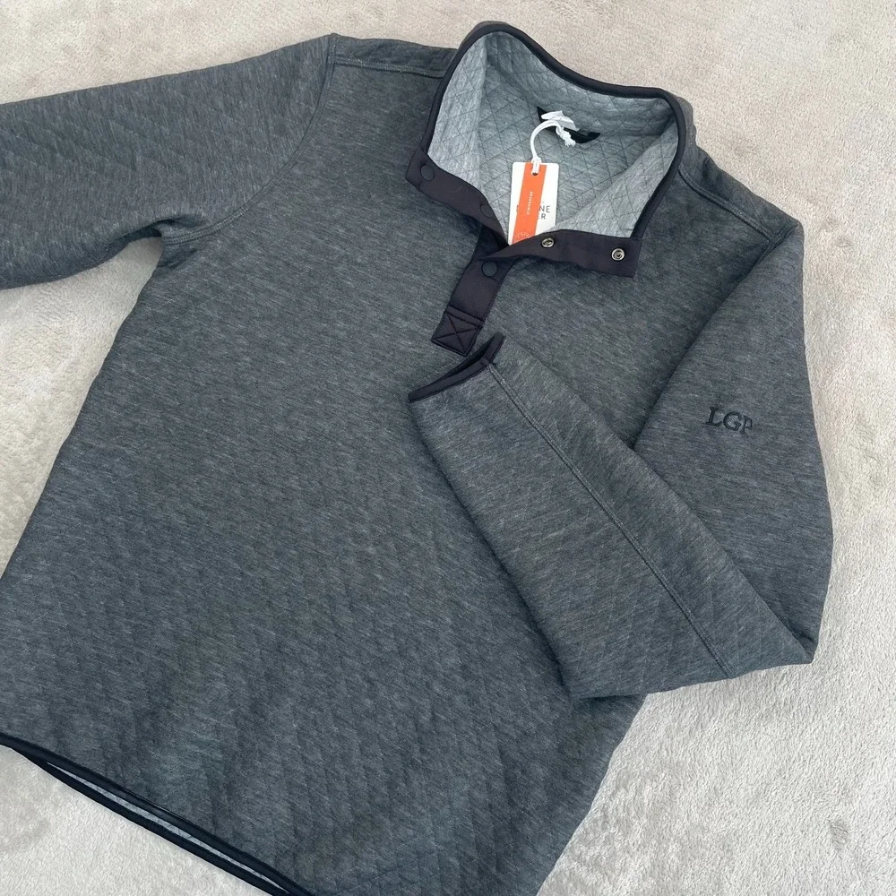 Marine Layer Corbet Reversible Pullover Sweater Men Small Charcoal Grey NWT $148